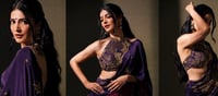 Shruti Haasan Owns the Spotlight in a Regal Purple Saree—Pure Elegance, Pure Fire!